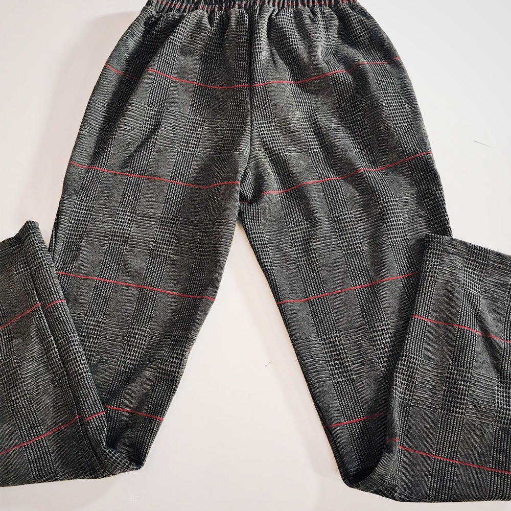 Love Tree High-Waist Plaid Tied Waist Casual Pants - Picture 3 of 4
